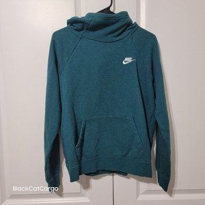 Nike Women's Hoodie -‎ Size Medium Funnel Neck Teal